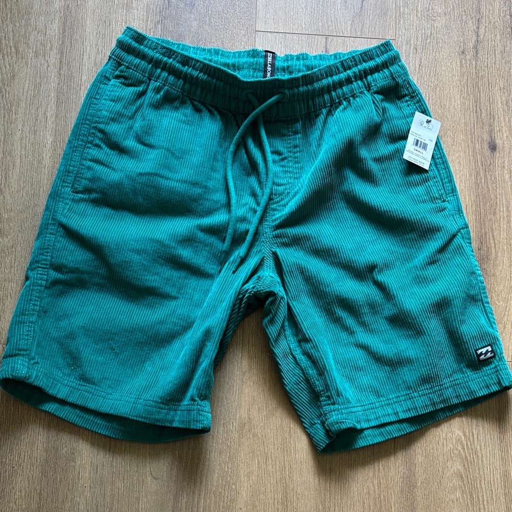 Billabong Green Corduroy Shorts